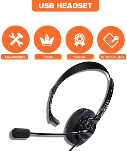 Spracht ZUM350 M Stereo Wired Headset with Universal 3.5 mm & 2.5 mm Adapter | Noise-Canceling Headphones with Microphone for Enhanced Communication | Comfortable Ear Cushions for Prolonged Use on Tablets, Smartphones, & Computers | Ideal for Meetings, Gaming, & Music Enjoyment