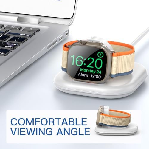 Elevate Your Apple Watch Charging Experience with Our Advanced Magnetic Dock – Ultra-Fast Charging Station for Series 2-10 and Ultra 1 2, Nightstand Mode Functionality, Compact Design for Travel, Superior Stability for Everyday Use, Effortless Power Delivery and Modern Aesthetic