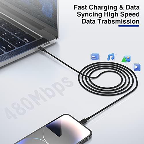 Ultra-Fast 20 W i Phone Charger with 10 ft USB C to Lightning Cable – Stylish Pink Fast Charging Block for i Phone 14 Pro Max, 13, 12, 11, XS, SE, i Pads & Air Pods – Unmatched Compatibility & Durability for On-the-Go Power