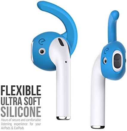 Elevate Your Audio Experience with Ear Buddyz 2.0 Sky Blue Ear Hooks & Covers for Apple Air Pods 1 & 2 – Enhanced Stability, Comfort, and Sound Isolation – 3 Pairs of Durable Silicone Accessories for Active Lifestyles
