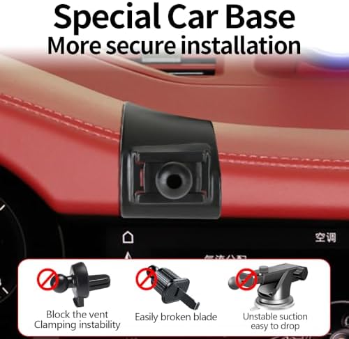 Premium Porsche 911 (2013-2019) GT3 Coupe & Carrera S Car Phone Holder – Stylish Dashboard Mount for Enhanced Navigation and Hands-Free Calls – Secure Mobile Device Holder with 360-Degree Rotation & Universal Fit for Luxurious Driving Experience – Easy Tool-Free Installation