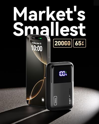 Ultimate INIU Power Bank 20,000 m Ah – 65 W Compact Fast Charger for Laptops, Tablets & Smartphones – Multi-Device USB-C Travel Power Bank with PD & QC Technology – Ideal for Mac Book, i Pad, Steam Deck, i Phone 16/15, Samsung Galaxy S22 – Unmatched Portability & Efficiency