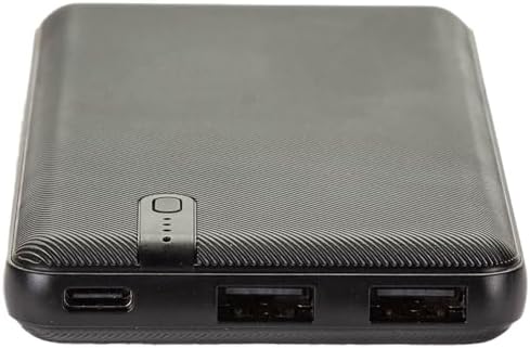 Interstate Batteries 10 K Portable Power Bank – 10,000 m Ah High-Speed Charger for Cell Phones & Electronics, Travel-Ready Dual USB Output, LED Battery Indicator, Compact Emergency Power Solution, Enhanced Compatibility for On-the-Go Charging
