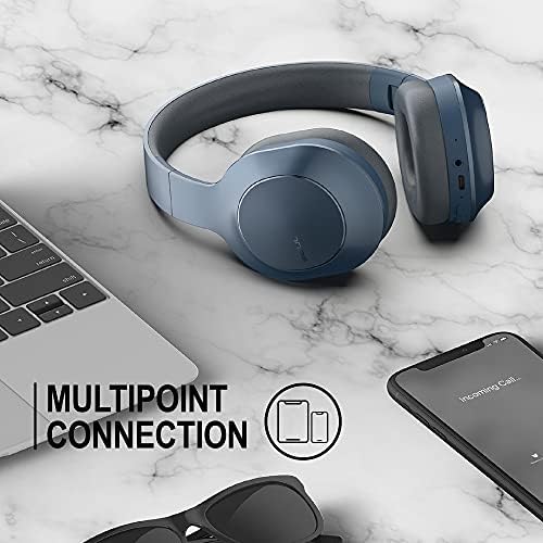 Unleash Premium Sound with Soul Emotion Max Over-Ear Active Noise Cancelling Headphones – Stylish Blue Finish, 60-Hour Playtime, Crystal Clear Call Quality, Hi-Res Audio Performance, and Effortless Multipoint Connectivity for Travel, Fitness, and Everyday Enjoyment