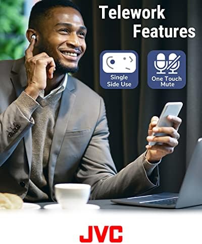 Elevate Your Audio Experience with JVC HAA30 TB True Wireless Earbuds – Featuring Next-Gen Bluetooth 5.2, Elite Active Noise Cancellation, and 21-Hour Extended Battery Life for Uninterrupted Listening – Perfect for Gaming with Ultra-Low Latency Mode and Designed for All-Day Comfort and Versatility