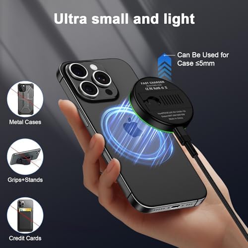 Revolutionary Magnetic Wireless Fast Charger for Samsung Galaxy S25/S24/S23/S22/S21/S20/S10 & i Phone 16 Pro Max/15/14/13/12 – Ultimate Compatibility, Sleek Design, and Enhanced Safety Features for Effortless Charging Experience