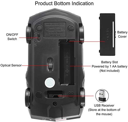 Rev Up Your Productivity with the CHUYI Sports Car Shaped Wireless Mouse – 1600 DPI, Cordless Optical Design for Effortless Use at Home, School, or Office, Perfect Gift for Tech Enthusiasts (Vibrant Blue)