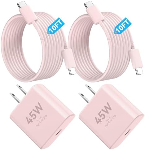 Apple 16 Series 45 W USB-C Rapid Charger with 6.6 ft Type-C Cable – Ultimate Fast Charging Solution for i Phone 16, Galaxy S24/S23, and All USB-C Devices – Compact, Durable, and Safety-Enhanced Power Adapter for On-the-Go Efficiency