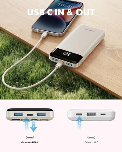 Sleek 10,000 m Ah Multi-Device Portable Charger with Built-In Cables – High-Speed 3 A Power Bank for i Phone, Samsung, Pixel, LG, Moto, i Pad – Ultimate Travel Essential with 6 Outputs for Effortless Charging on the Go