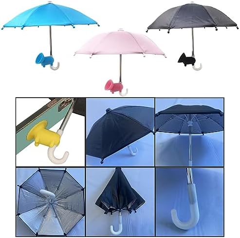 3 Pcs Phone Umbrella Cell, Phone Umbrella for Sun Shad with Suction Cup Stand, Outdoor Sun Phone Umbrella Mobile Holder for Phone with Adjustable Piggy Suction Cup Phone Cell Sunshade – Enhanced Compatibility and Speed