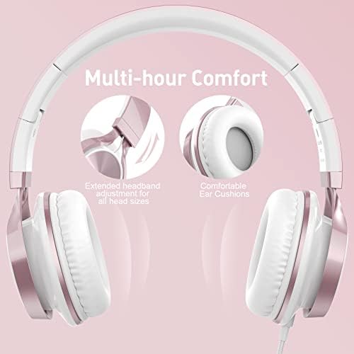 Elevate Your Listening Experience with AILIHEN MS300 Lightweight Foldable Purple Headphones – Stylish On-Ear Design for Exceptional Sound Clarity and Comfort – Perfect Wired Headphones for Students, Teens, and Young Professionals with High-Quality Microphone for Seamless Communication on Chromebooks and Laptops – Ideal for School, Entertainment, and Casual Listening