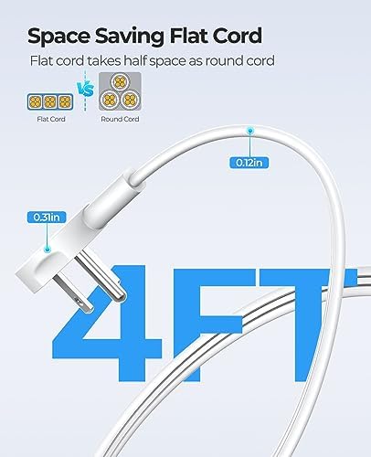 Compact ORICO Travel Power Strip with 3 AC Outlets & 3 Fast USB Ports (1 USB-C) – Space-Saving Flat Plug Extension Cord for Effortless Charging on Cruises, Hotels & Airports – Essential Travel Accessory in Sleek White Design