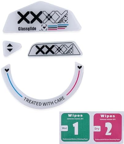 Transform Your Gaming with HUYUN Ultra Strong Glass Mouse Feet Skates for Logi G502 – Precision, Speed, and Effortless Gliding for Unmatched Performance! Enhance Your G502 Experience with Durable, Curved Edge Design for Reduced Friction and Superior Tracking in Competitive Play!