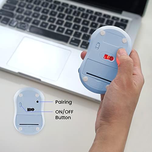 Elevate Your Productivity with the Perixx PERIMICE-802 PP Wireless Bluetooth Mouse – Sleek Purple Design for Windows, i OS & Android Devices – Ergonomic Comfort and High Precision Tracking for On-the-Go Professionals