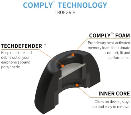 Upgrade Your Sound with Comply Memory Foam Earbud Tips for Samsung Galaxy Buds Pro – Unmatched Comfort, Perfect Fit, Ultimate Noise Isolation – Black, Small (3 Pairs) for Enhanced Listening Experience and Long-Lasting Durability