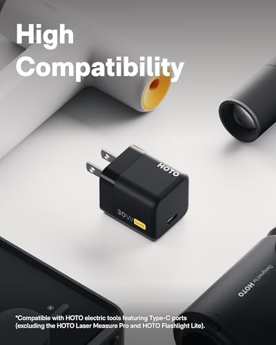 Ultra-Portable HOTO 30 W Ga N USB-C Fast Charger with 3.3 ft Cable – Foldable Wall Adapter Featuring Advanced PPS Technology for Optimal i Phone 16/15/14/13 & Galaxy S24 Ultra/S23 Charging – The Essential Travel Charger for Efficient On-the-Go Power Solutions