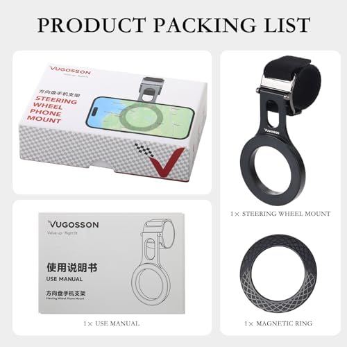 Premium Magnetic Phone Holder for Tesla – Effortless Steering Wheel Mount Compatible with Mag Safe & Universal Devices – Enhanced Stability with Magnetic Ring – Ideal for Safe Driving Navigation & Hands-Free Calls – Perfect for i Phone, Samsung & All Smartphones – Essential Tesla Accessory for Modern Drivers