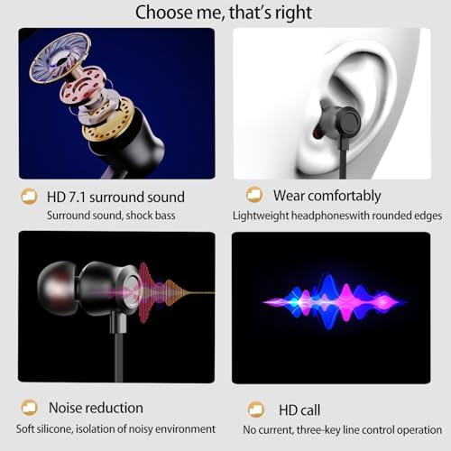 Transform Your Listening Experience with ASVOQ High-Performance USB C Earbuds – Premium Wired Sound Solutions with Integrated Mic & Volume Control for Samsung Galaxy S25/S24/S23 Ultra, i Phone 16/15 Pro Max, Pixel 8 & More – Exceptional Sound Precision for Work, Travel, and Daily Use. Enjoy Unrivaled Compatibility and Comfort with a Robust, Lightweight Design Perfect for All-Day Wear – Tailored for Audio Enthusiasts and Professionals, Offering Effortless Control Over Your Sound with Built-In Volume Adjustment and Hands-Free Calling. Choose ASVOQ for High-Fidelity Audio and Multifunctionality Across a Variety of Devices – Your Ultimate Wired Earbuds for Rich Audio and Convenience in Every Situation.
