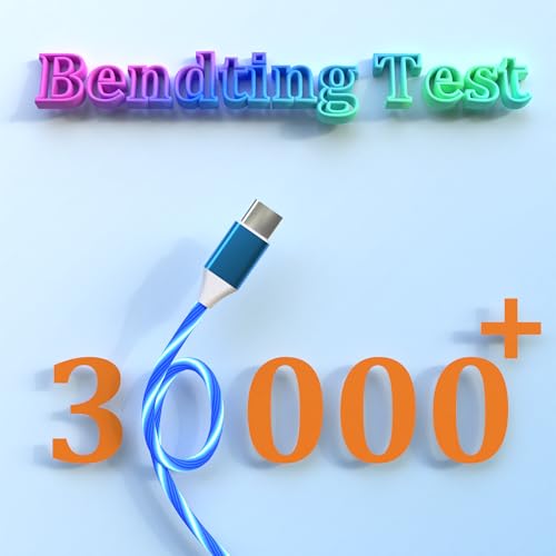 Illuminate Your Charging: 2-Pack LED USB A to C Charger Cable – Vibrant Light-Up Type C Cord for i Phone 15, Samsung Galaxy S21/S20/S10/S9/S8, Note 20, LG V30/V20/G6 – 78-Inch Durable Fast Charging Solution in Purple & Green