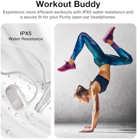 Purity Air Open Ear Headphones – Advanced True Air Conduction Wireless Bluetooth Earbuds with Dual Mic for Clear Calls – Ergonomic, Sweat-Resistant Design for Active Lifestyles – Compatible with i Phone & Android – Ultimate Comfort and Audio Awareness