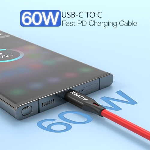 AGVEE 2 Pack 5 ft Coiled USB to USB-C Charging Cables – High-Speed 3 A Fast Charger for i Phone 16/15 Car Play, Galaxy S Series, and Google Pixel – Tangle-Free Design for Effortless Charging in Cars and at Home – USB-IF Certified for Quality and Safety – Durable, Compact, and Ideal for On-the-Go Power Solutions