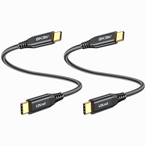 LDLrui USB C Monitor Display Cable 6FT, 8K@60Hz UHD USB C Video Cord, Supports 40 Gbps Data Transfer, 240W PD Fast Charging, for MacBook Pro, Dell, Portable Monitor, iPad Pro – Enhanced Compatibility and Speed