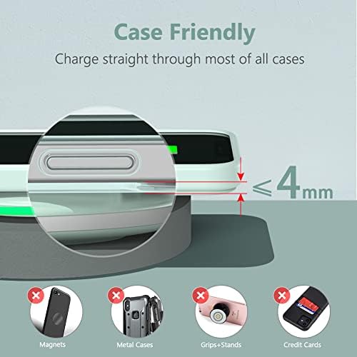 Yootech 10 W Max Fast Wireless Charging Pad – Universal Compatibility for i Phone 16 Series, Samsung Galaxy S22/S21/S20, and Air Pods Pro 2 – Sleek, Compact Design with Advanced Safety Features – Efficient Charging Solution for Home, Office, and Travel – Tangle-Free Power Experience without AC Adapter – Perfect for Modern Lifestyles