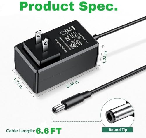 Ultimate 15 V AC Power Adapter for Turtlebox Gen 2 & 3 Speakers – 6.6 ft Heavy-Duty Charging Cable for Uninterrupted Outdoor Audio Adventures – Compact, Resilient, and Travel-Friendly Power Source for Music Enthusiasts