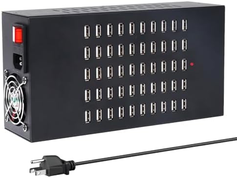 Ultra-Powerful 50-Port USB Charging Station – 200 W Fast Charge Hub with Smart IC Protection for High-Demand Environments, Perfect for Hotels, Schools, Offices & Retail Spaces – Universal Compatibility for All Devices