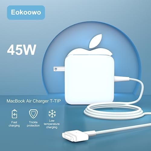 45 W Magnetic Mag2 T-Tip Fast Charger for Mac Book Air 11” & 13” (2012-2017) – Superior Power Adapter for Seamless Connectivity, Enhanced Durability, and Travel-Friendly Portability for On-the-Go Professionals and Students