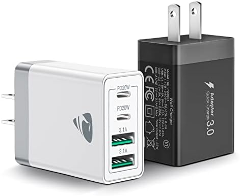 Aiminu 40 W 4-Port USB C Wall Charger Block 3-Pack – Efficient PD Fast Charging Solution for i Phone 15/14/13/12/11/Pro Max, i Pad & Android Devices – Ideal for Home, Travel, and Multi-Device Power Needs