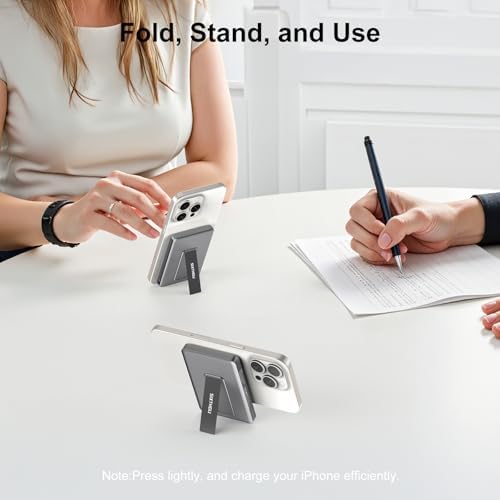 Magnetic Portable Charger – 10,000 m Ah Wireless Power Bank with 20 W PD Fast Charging for i Phone 16/15/14/13/12 & Air Pods – Durable Alloy Design for Effortless Travel & Seamless Compatibility – Sleek Black Finish for Modern Aesthetics