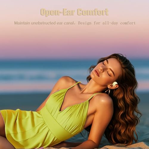 Revolutionize Your Listening Experience with Advanced Bone Conduction Open Ear Earbuds – Bluetooth 5.4 Wireless Headphones Engineered for Outdoor Adventures – Sweat-Resistant and Ergonomically Designed for All-Day Comfort – Stay Aware with Superior Sound Quality While Jogging, Commuting, or Working – Ideal for Active Lifestyles and Safety-First Audio Enjoyment.