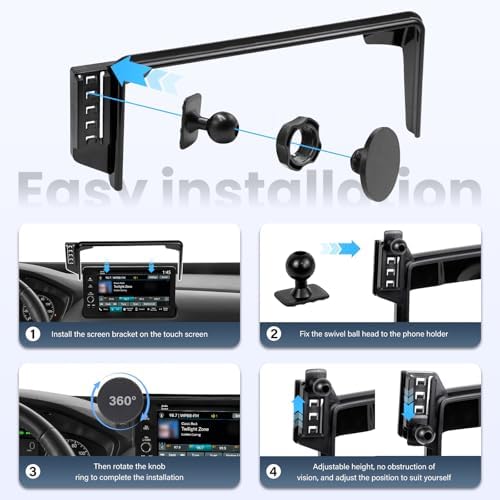 Magnetic Car Phone Holder for Mercedes CLA, GLA, A-Class (2015-2019) – Enhanced 360° Rotating Mount with Mag Safe Compatibility for Safe Navigation and Hands-Free Calling – Ideal for 8-Inch Displays – Elevate Your Driving with Superior Stability and Chic Aesthetics