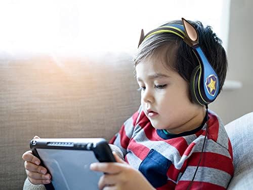 Paw Patrol Marshall Kids Wired Headphones – Safe Volume Limiting Earphones for Young Listeners, Perfect for School, Home, and Travel – Comfort-Driven Design with Adjustable Headband and Plush Ear Cushions for Extended Use