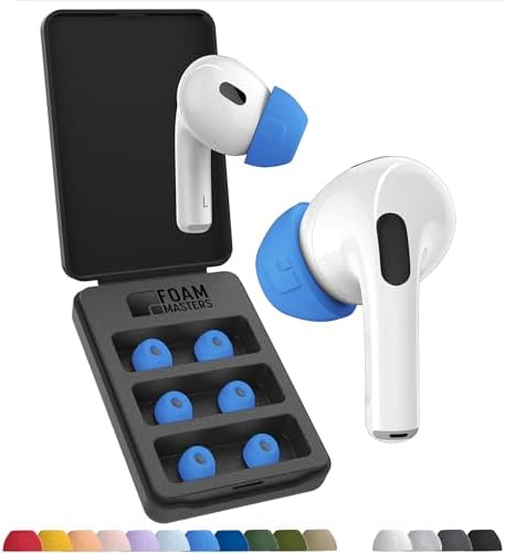Transform Your Air Pods Pro with Foam Masters Ultra-Premium Memory Foam Ear Tips | 3 Pairs in Black Magic Ver 6.0 | Unmatched Comfort & Secure Fit | Advanced Noise Cancellation for Enhanced Audio | Replacement Ear Buds S/M/L for Tailored Listening Experience | Elevate Your Sound Quality and Enjoy All-Day Wearability with Ergonomic Design