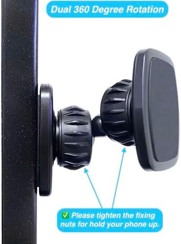 Premium Dual Magnetic Gym Phone Holder Mount – Enhanced Stability with Upgraded Metal Joint, Pocket-Sized Design for All Smartphones – Ultimate Hands-Free Workout Companion and Secure Grip for Active Lifestyles