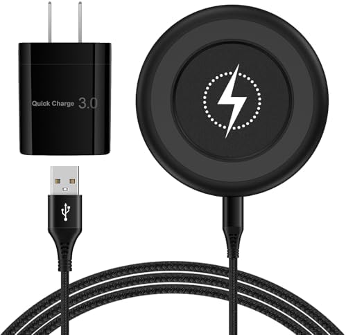 Samsung 15 W Fast Wireless Charger Pad for Galaxy S25 Ultra/S24/S23/S22/S21/S20 & Google Pixel 9 Pro/XL – Rapid Charging Station with Built-in Smart Chip & Case Compatibility for Android Devices – Includes 18 W QC 3.0 Adapter & 3 ft USB-C Cable – Sleek, Portable Design for Home & Travel Usage