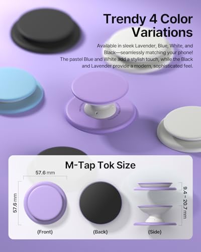 Transform Your i Phone Experience with the Sinjimoru Mag Safe Soft Silicone Phone Grip in M-Tap Tok Blue – Unmatched Comfort and Secure One-Touch Handling for i Phone 16/15/14/13/12 Models – Optimize Your Connectivity with Superior Magnetic Grip and Ultra-Lightweight Design for Effortless Everyday Use