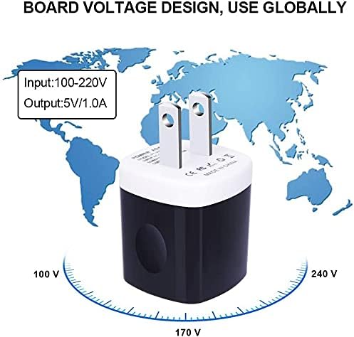 Efficient USB Charger Block 10 Pack – Uor Me 1 A 5 V Universal Power Adapters for Fast Charging Compatible with i Phone 14/13/12/SE/11/X/8 and Galaxy S22/A13/A03/A21/Note20 – Compact and Durable Wall Charger Set for Multi-Device Power Solutions