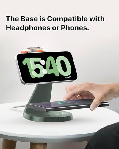 Ultimate 3-in-1 Mag Safe Charging Station for Apple Devices – Fast Wireless Charger for i Phone 16/15/14/13/12, Air Pods & Apple Watch with USB-C Compatibility – Sleek, Space-Saving Design for Home and Office Use