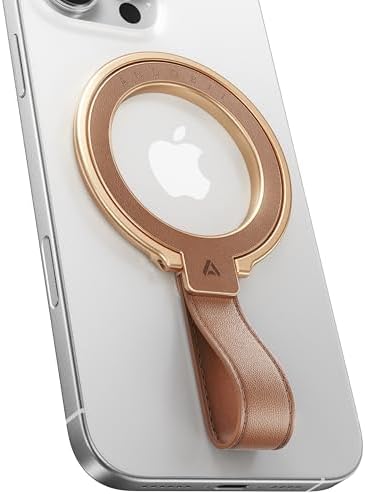 andobil 2025 Premium Leather Magnetic Phone Grip – Ultimate Adjustable Kickstand for i Phone 16/15/14/13 – Unmatched Stability & Elegant Design for Mag Safe Compatibility – Hands-Free Convenience and Durability in Greige Finish andobil 2025 Premium Leather Magnetic Phone Grip – Ultimate Adjustable Kickstand for i Phone 16/15/14/13 – Unmatched Stability & Elegant Design for Mag Safe Compatibility – Hands-Free Convenience and Durability in Greige Finish