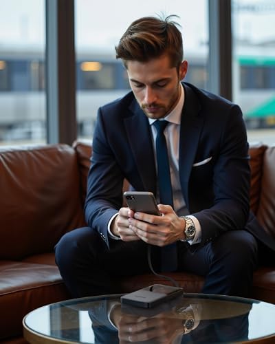 Baseus 10,000 m Ah Travel Power Bank with 20 W PD Fast Charging & Integrated Braided USB-C Cable – The Ideal On-the-Go Charger for i Phone 16 Pro/15, i Pad, Samsung S25/S24 – Ultimate Solution for Busy Lifestyles and Seamless Connectivity