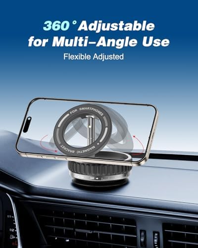 Magnetic Phone Stand, Compatible with MagSafe Phone Stand Holder for Desk, Multi-Functional Foldable, Double-Sided Magnetic Cell Phone Stand, for iPhone 16 15 14 13 12 Magsafe Case – Enhanced Compatibility and Speed