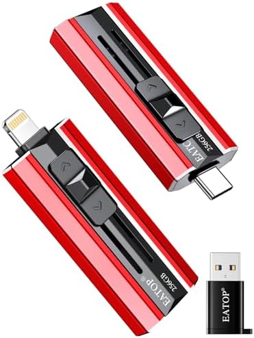 High-Speed 512 GB Flash Drive for i Phone & i Pad – Versatile USB Memory Stick for Effortless Backup of Photos & Videos, Compatible with Android & PC – Plug and Play Convenience, Sleek Red Design for Modern Tech Lovers