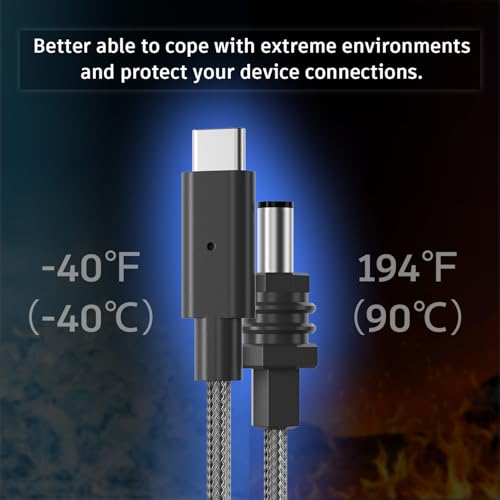 Starlink Mini USB-C to DC 65 W PD Fast Charging Cable – 2 M Nylon Braided Power Cord for Enhanced Performance with Starlink Mini Devices – 140 W Max Output for Optimal Efficiency, Durable Design for Everyday Use