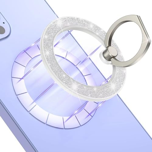 Revolutionary MINDSKY Mag-Safe Phone Grip & Stand for i Phone 12/13/14/15 Series – 360° Dual-Arm Adjustable Kickstand with Superior Magnetic Support – Lightweight, Durable Design for Enhanced Drop Protection – Effortless Hands-Free Use & Easy Wireless Charging Compatibility