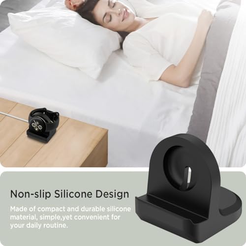 Elevate Your Charging Routine with Miimall’s Premium Non-Slip Silicone Dock for Google Pixel Watch 2 – Ingenious Cable Management, Quick-Power Solution, and Stylish Design for Effortless Access and Enhanced Aesthetics (White)