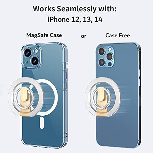 Magnetic 2-in-1 Phone Grip & Kickstand – Rapid X Snapo for i Phone 12-15 Series – Lightweight Aluminum Holder with 360° Flexibility and Enhanced Compatibility – Perfect for Hands-Free Viewing in Multiple Colors