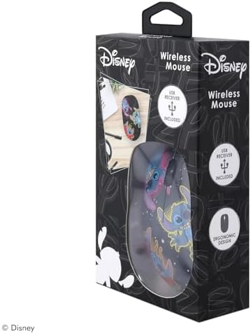 Discover Fun and Functionality with the i Joy Disney Lilo and Stitch Bluetooth Ergonomic Wireless Mouse – Perfect for Laptops and Mini PCs, Ideal Gift for Stitch Fans! Enhance Your Work Experience with Comfortable Design, Whimsical Style, and High-Speed Tracking for Effortless Navigation – The Ultimate Cute Computer Accessory for Everyone!